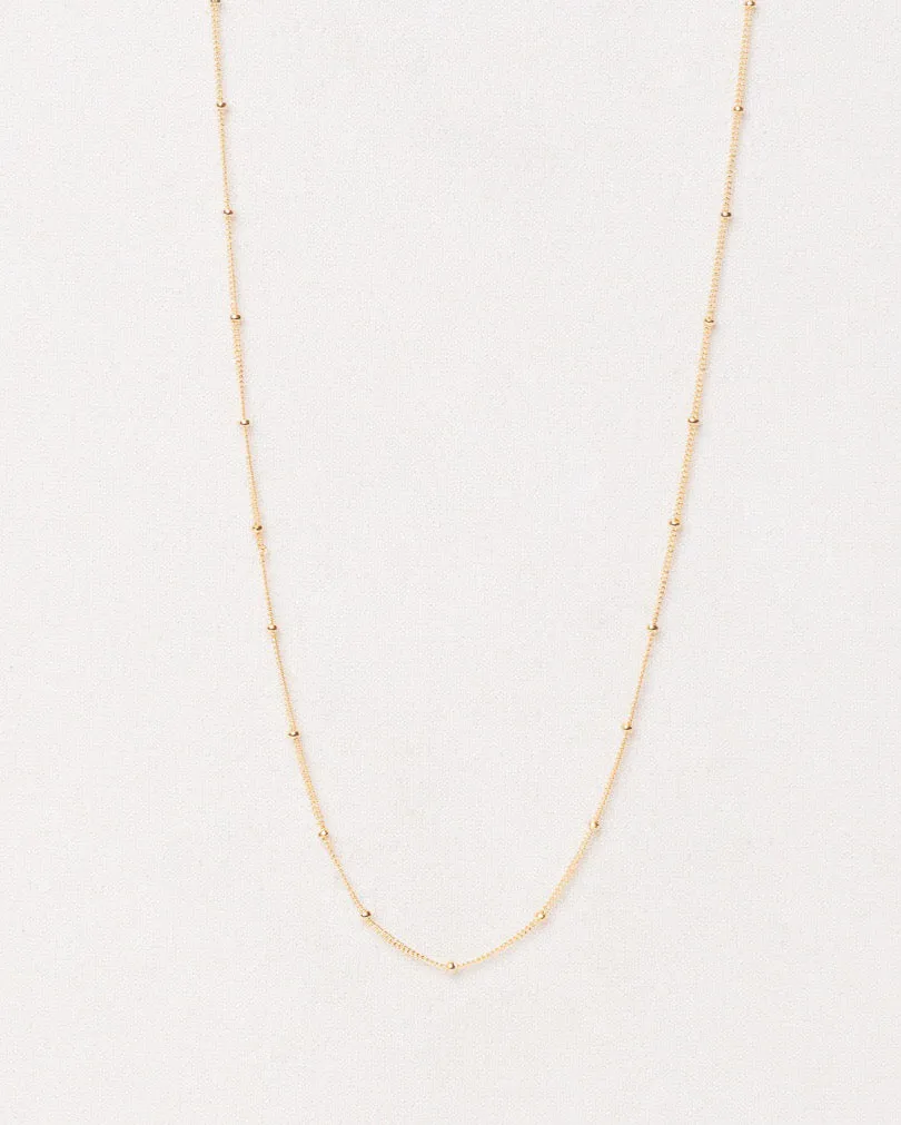 Seed Bead Necklace, Gold Filled