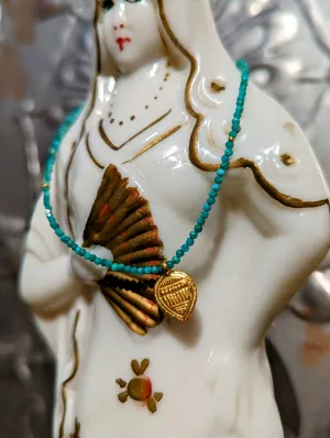Semi precious necklaces with gold plated pendants