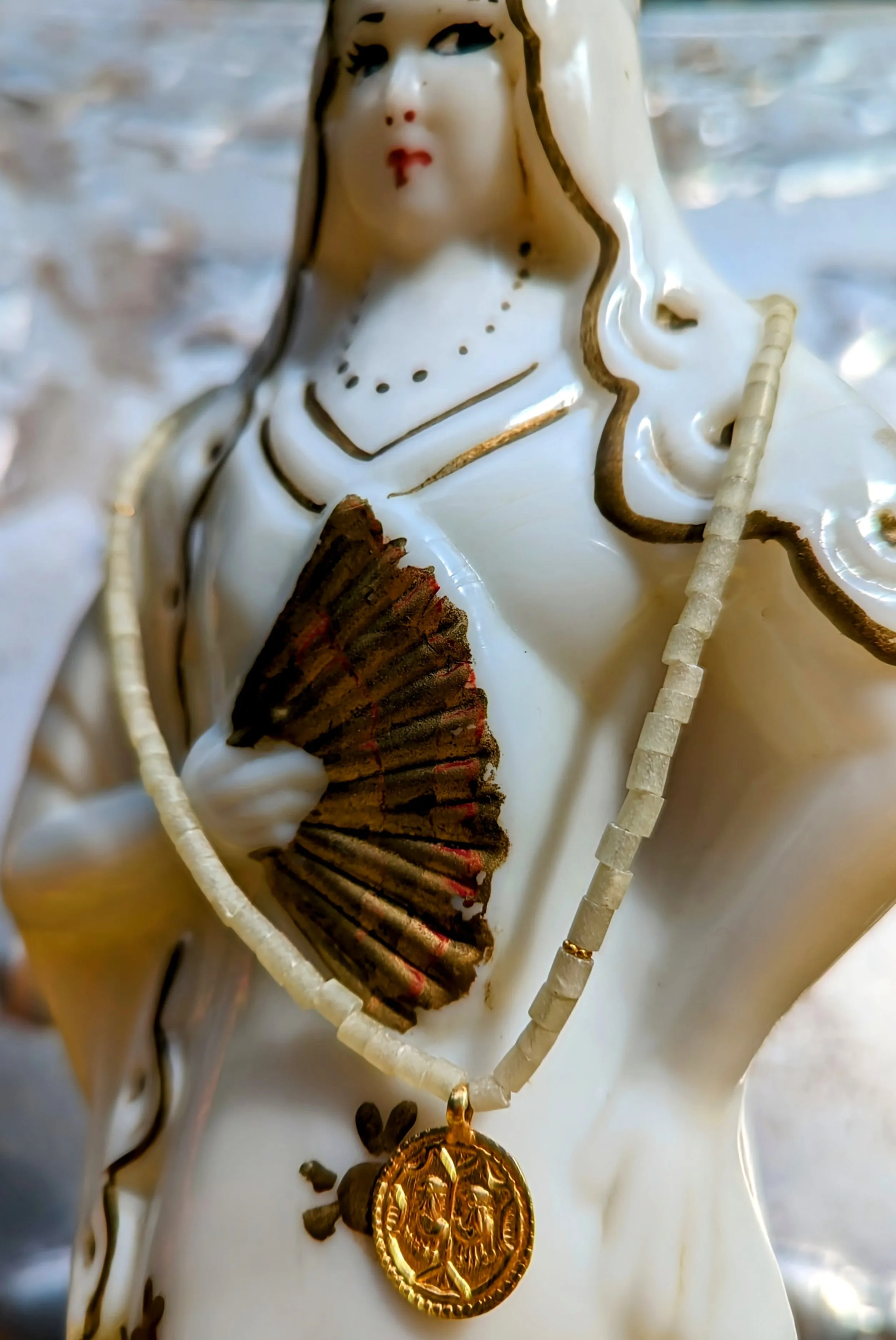 Semi precious necklaces with gold plated pendants