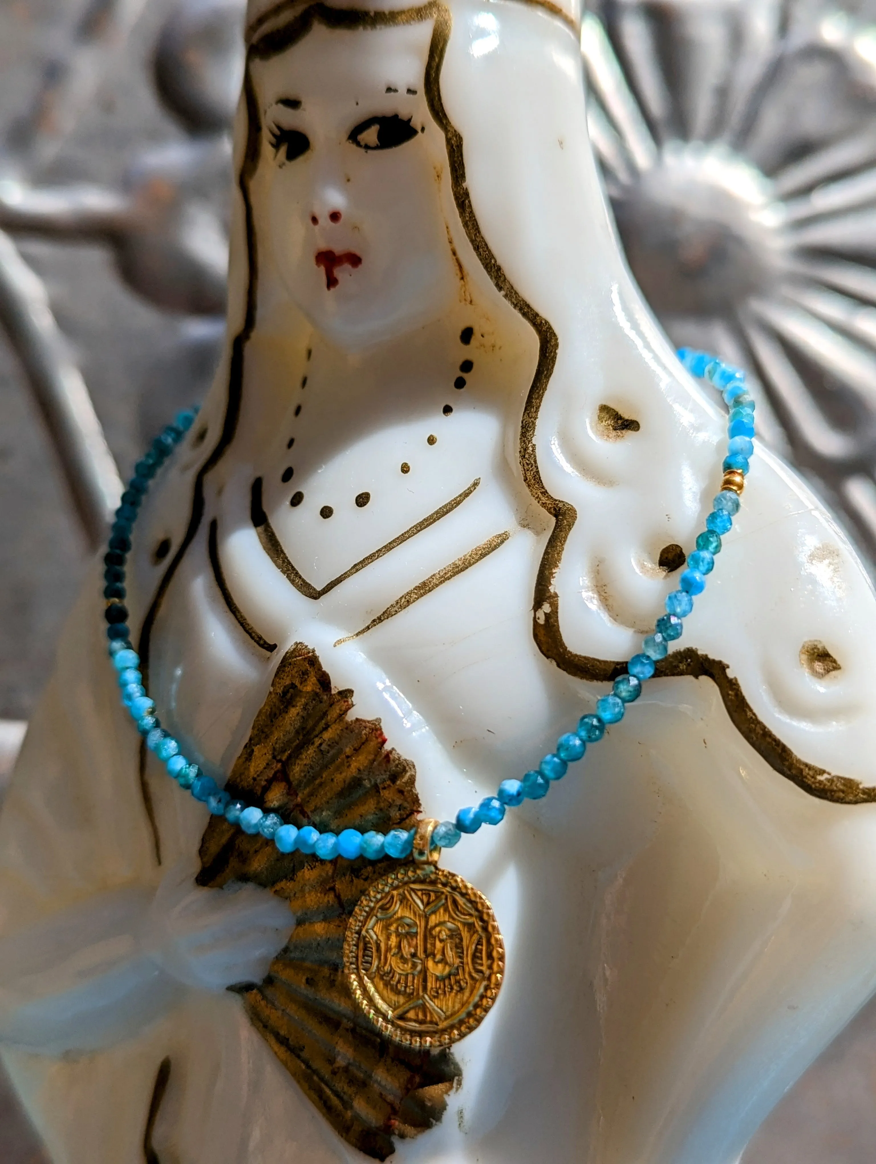 Semi precious necklaces with gold plated pendants
