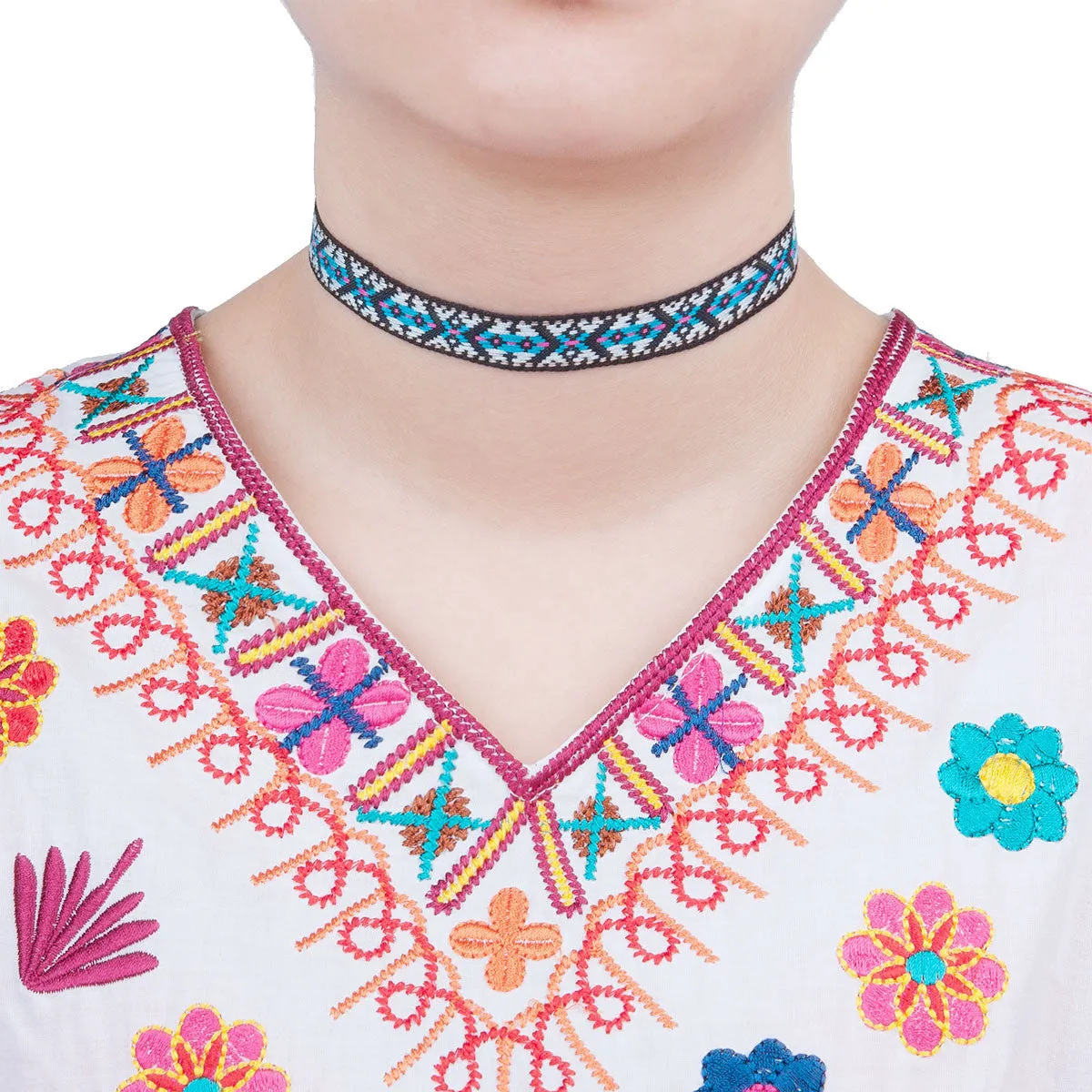 Sexy Sparkles Women Girls Choker Necklace Choose Black Velvet Chokers, Multi color Triangle Pattern and more