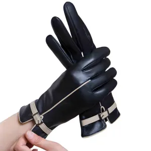 Sheepskin Leather Gloves Women