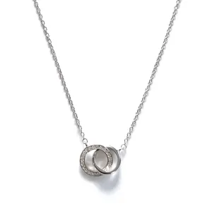 Sheryl Interlocking CZ Double Circle Necklace