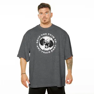 Shut The Fuck Up Oversize Tee - Charcoal