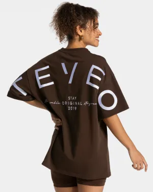 Signature Oversized T-Shirt "Dunkelbraun"