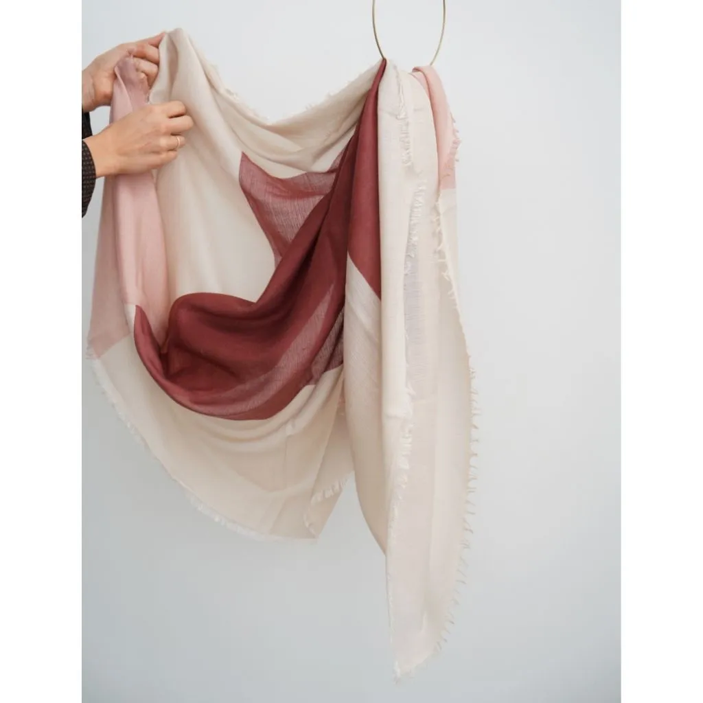 Silk & Cashmere Pink Scarf