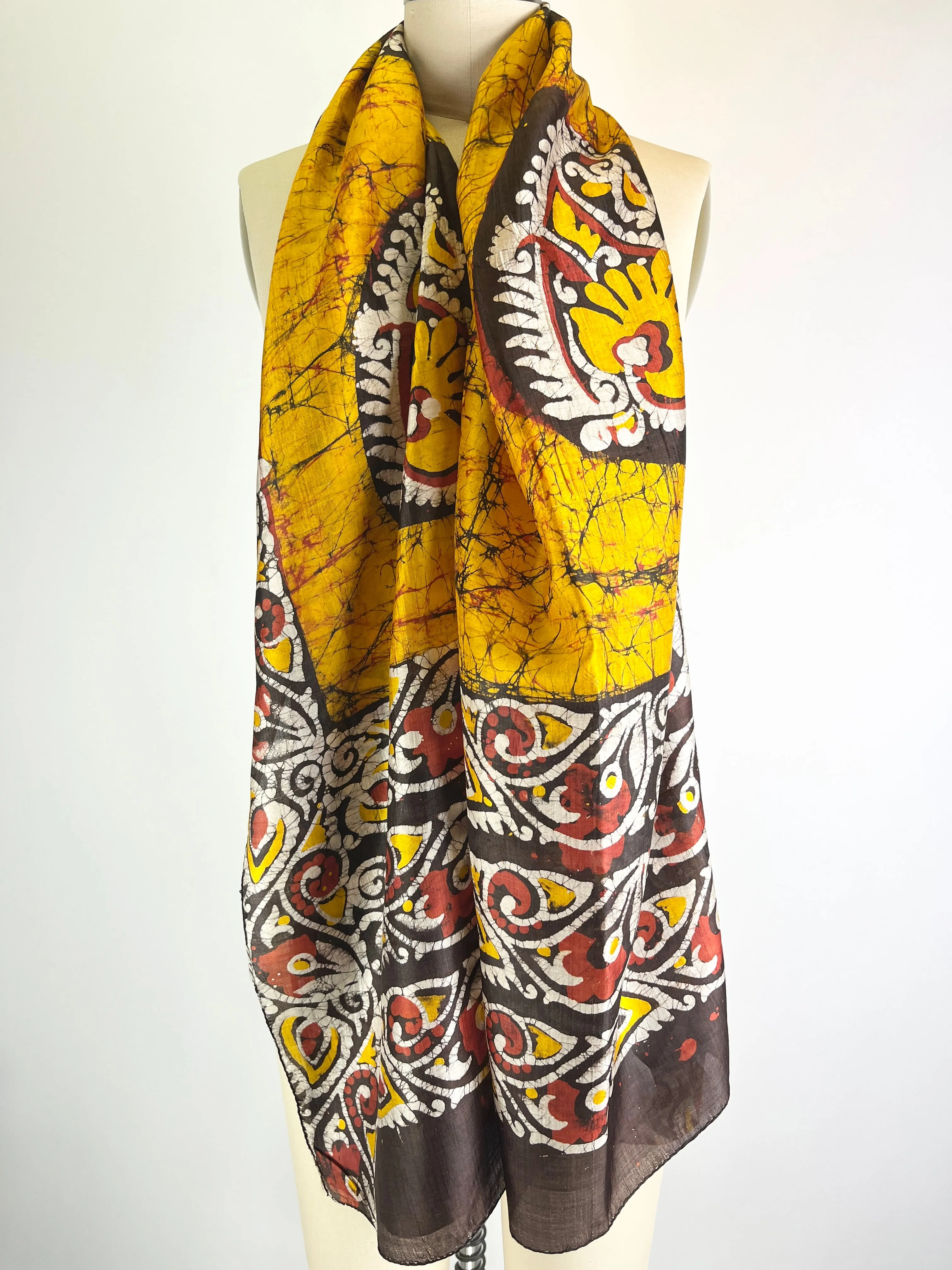 Silk Batik Long Scarf
