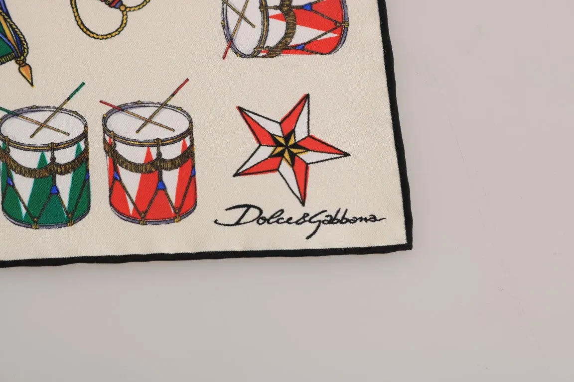 Silk Multicolor Italian Drum Scarf