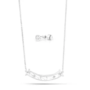 SILVER CRYSTAL NECKLACES #SWR-CP2007SIL