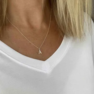 Silver Initial Necklace