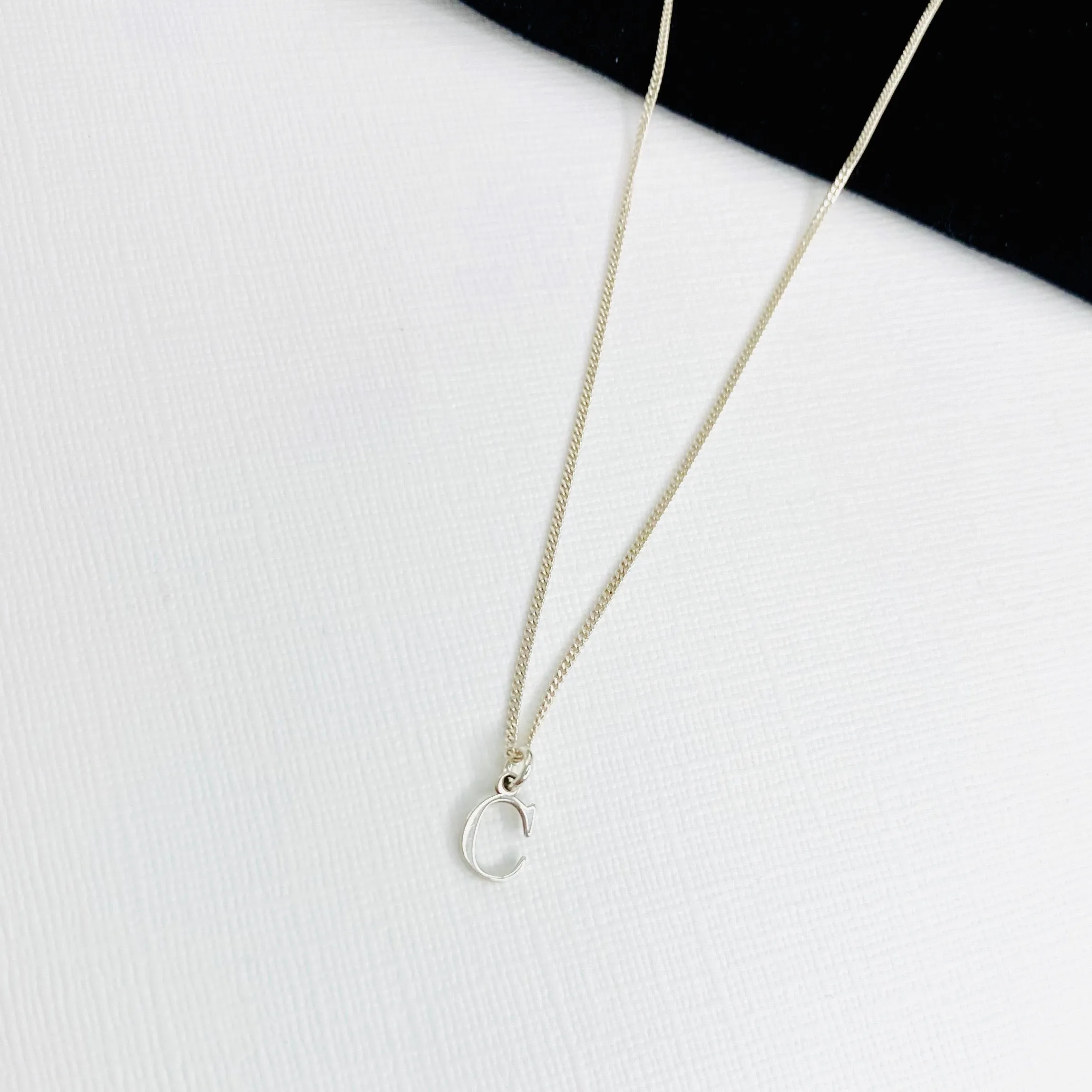Silver Initial Necklace