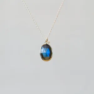 Silver Labradorite Theia Necklace