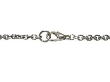 Silver Toned Etched Greek Lowercase Letter Sigma Pendant Necklace