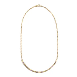 Simone Partial Tennis Necklace - Golden Hour