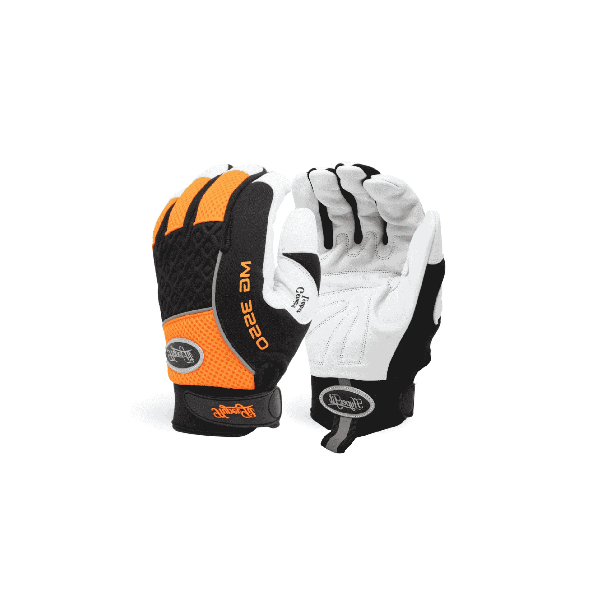 Single Pair - Perfect-Grip Orange Premium Goatskin Mechanic Glove