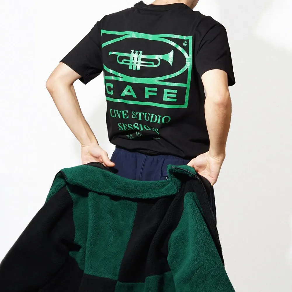 Skateboard Cafe 45 T-Shirt | Black & Green