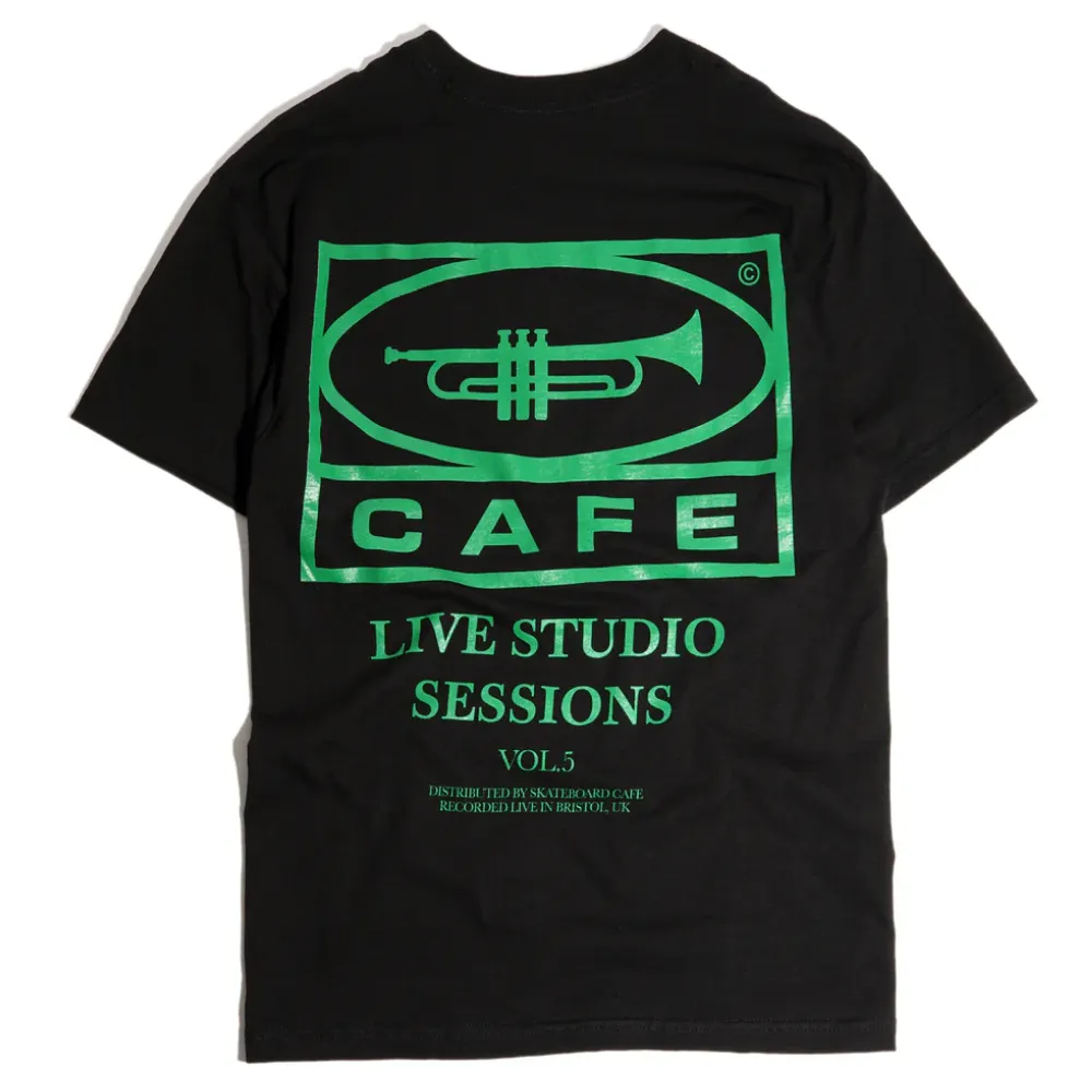 Skateboard Cafe 45 T-Shirt | Black & Green
