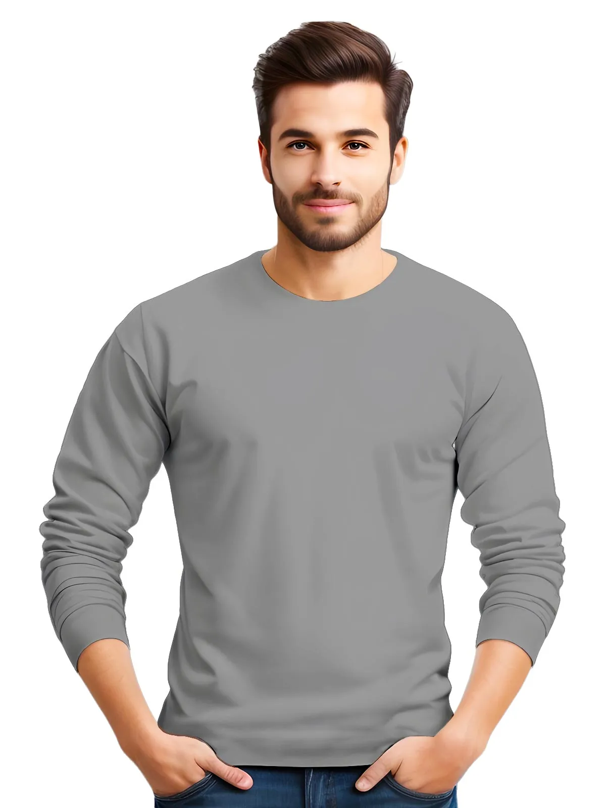 Slate Grey | ACTION series | Full Sleeve T shirt for Men