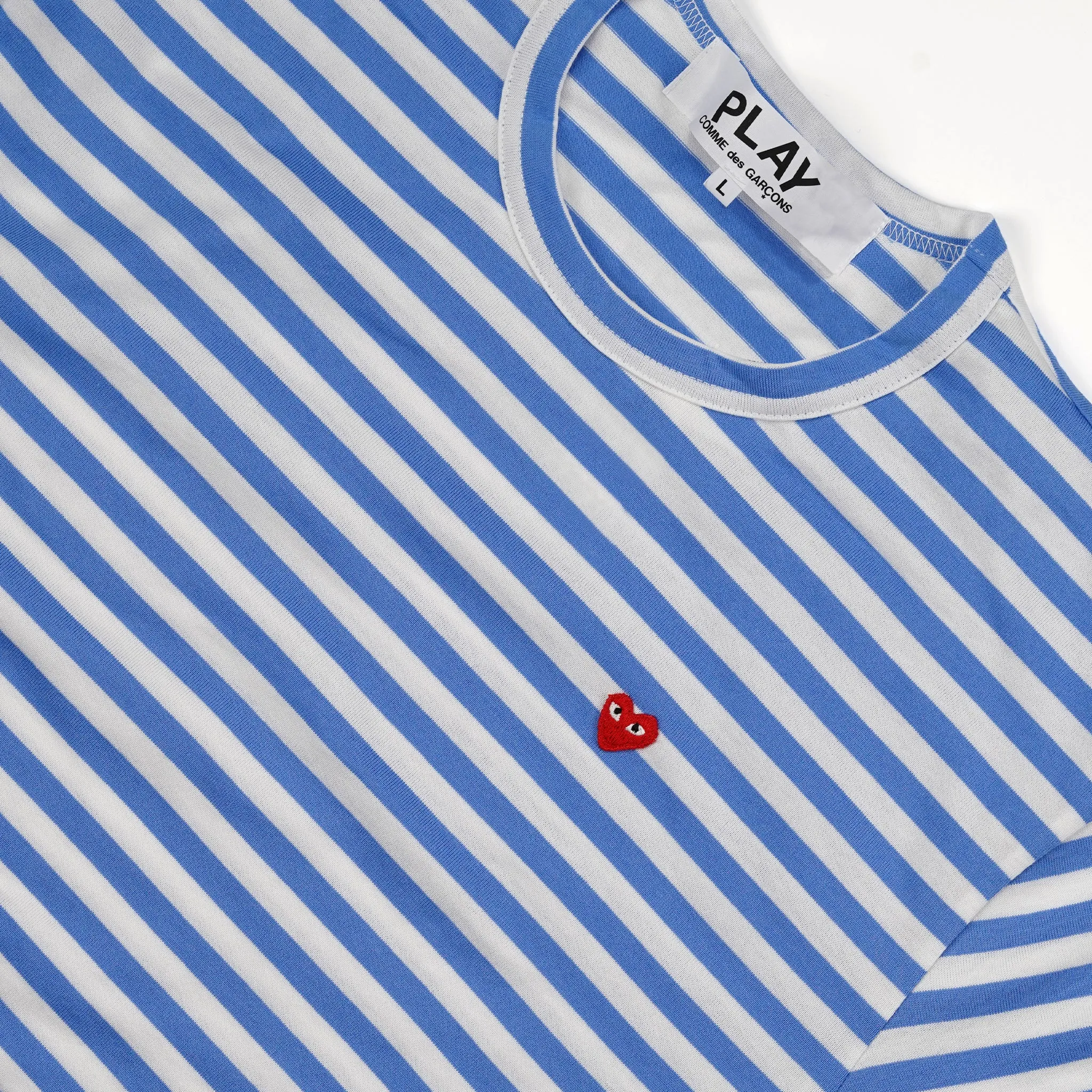 SMALL HEART STRIPED LS TEE AZ-T320-051-1 Blue
