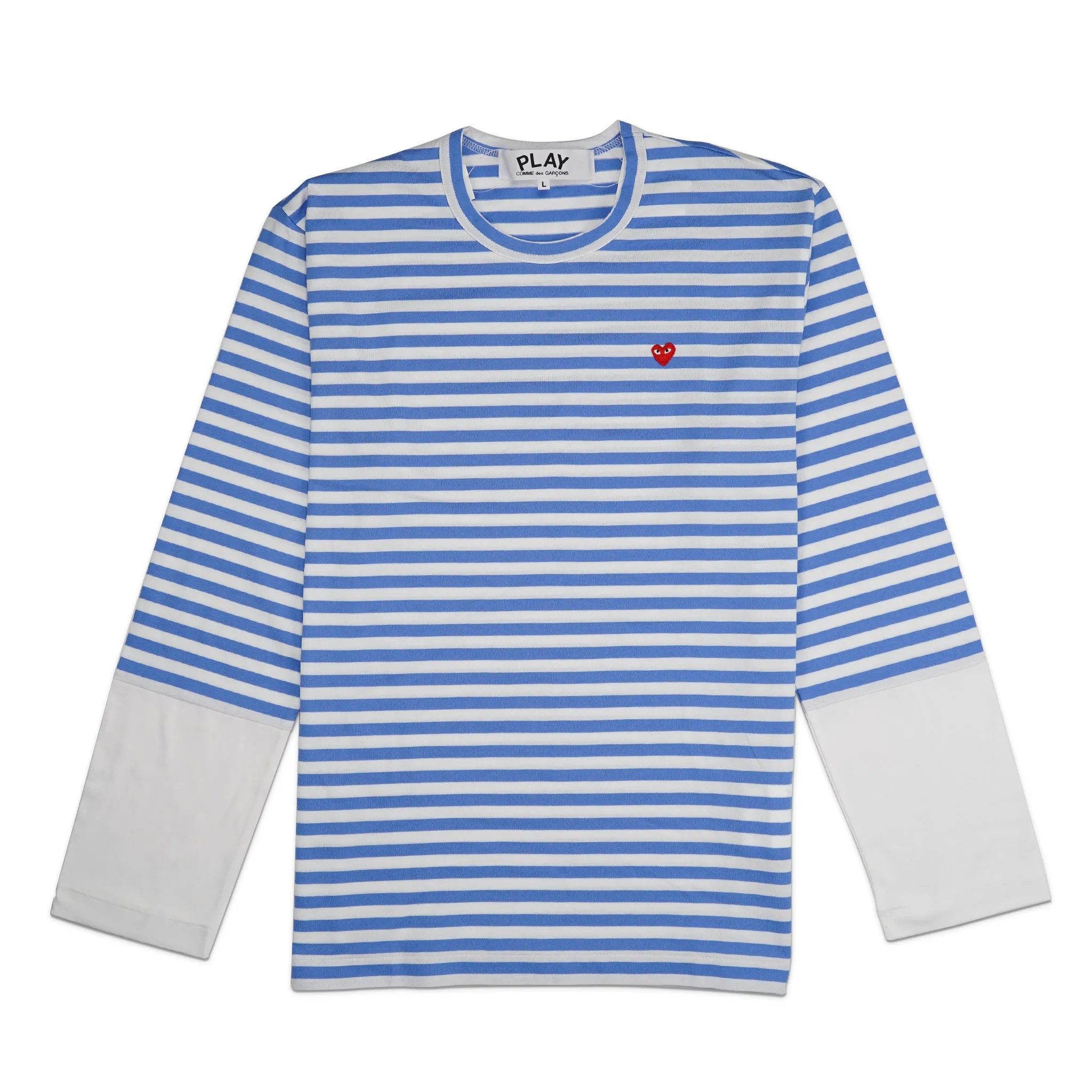 SMALL HEART STRIPED LS TEE AZ-T320-051-1 Blue