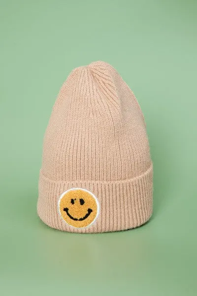 SMILEY FACE BEANIE HATS - HAPPY FACE BEANIE HATS | 40BN900
