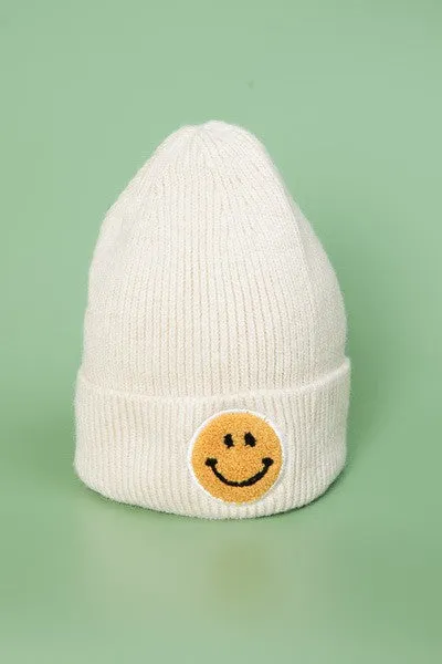 SMILEY FACE BEANIE HATS - HAPPY FACE BEANIE HATS | 40BN900