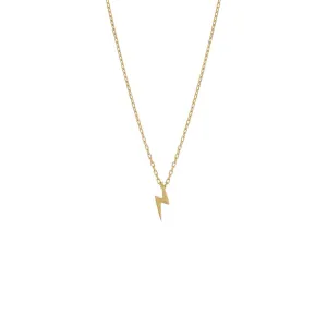 Solid Lightning Necklace 14K