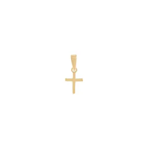 Solid Mini Cross Charm 14K
