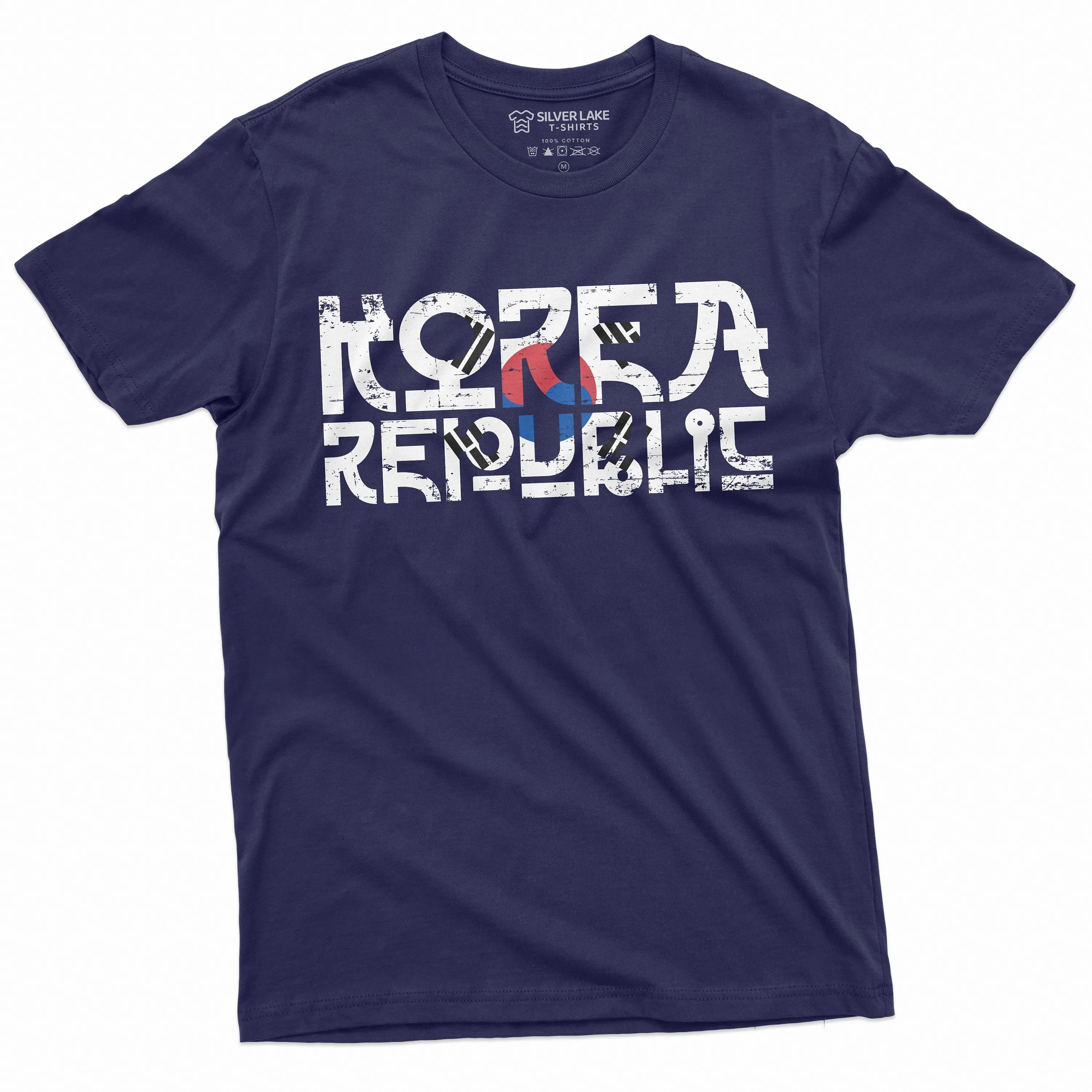 South Korea T-shirt Korean Republic Mens Tee Shirt Flag Coat of arms Football Soccer Tee Shirt ROK Daehan Minguk Tee Shirt Gift Tee