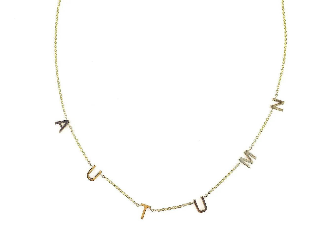 Spaced Name Necklace- Block Font