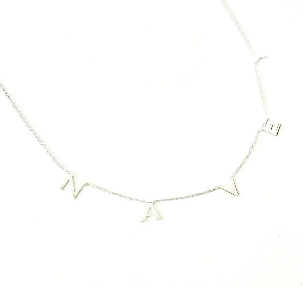 Spaced Name Necklace- Block Font