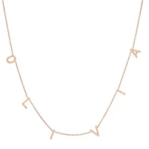 Spaced Name Necklace- Block Font