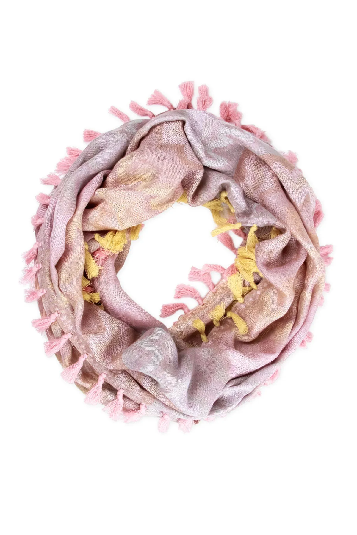 Spring Pastel Tassel Inifnity