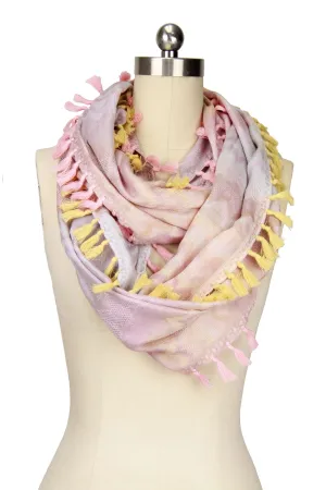 Spring Pastel Tassel Inifnity