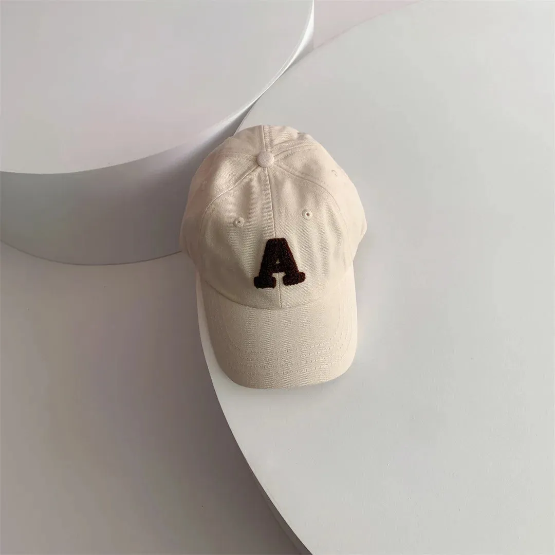 Spring Summer Baby Baseball Hats - Cotton Kids Boys Girls Sun Hats with Fashion Letter Pattern, Casual Children Peaked Caps