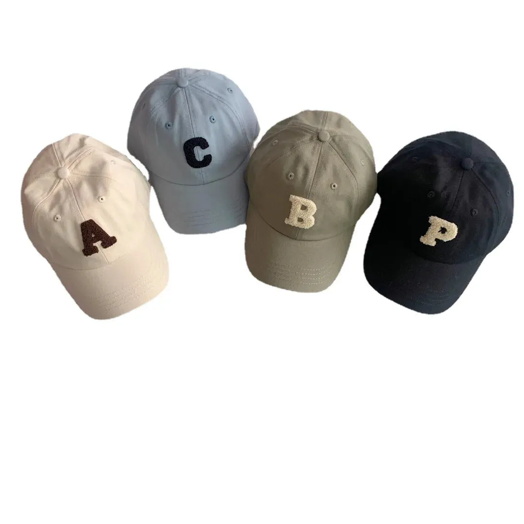 Spring Summer Baby Baseball Hats - Cotton Kids Boys Girls Sun Hats with Fashion Letter Pattern, Casual Children Peaked Caps
