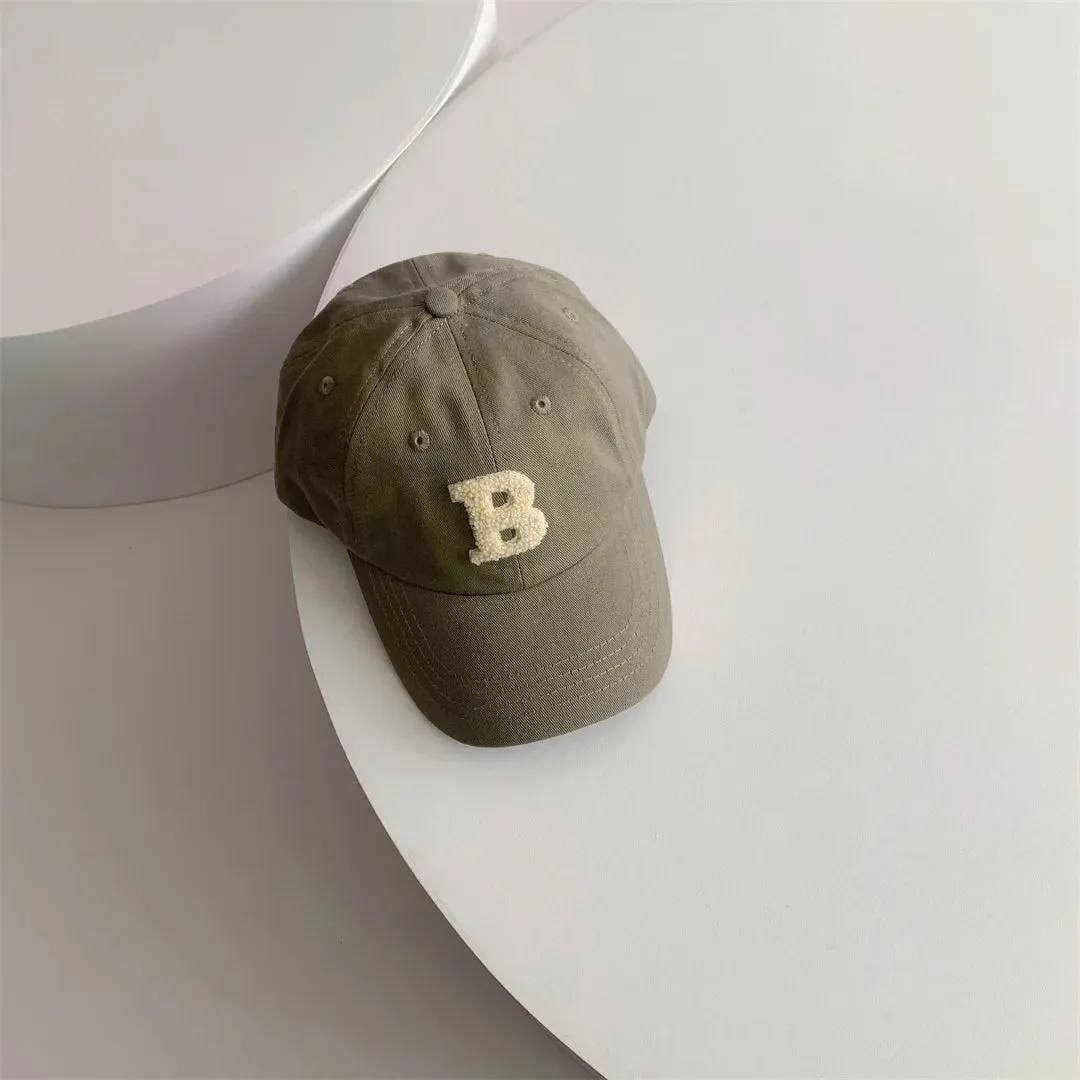 Spring Summer Baby Baseball Hats - Cotton Kids Boys Girls Sun Hats with Fashion Letter Pattern, Casual Children Peaked Caps
