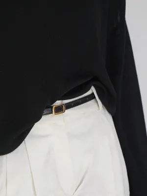 Square Buckle Cowhide Belt