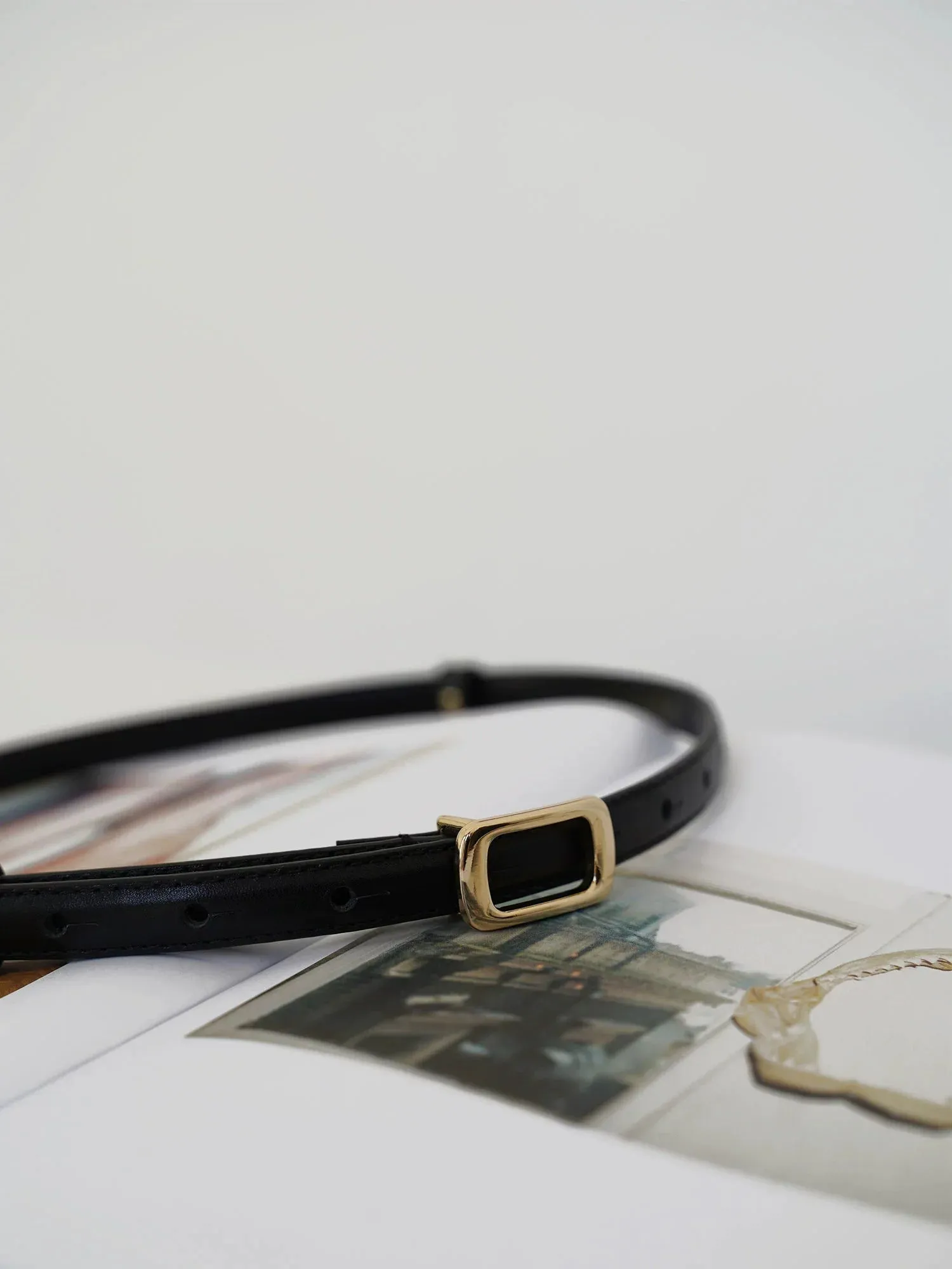 Square Buckle Cowhide Belt