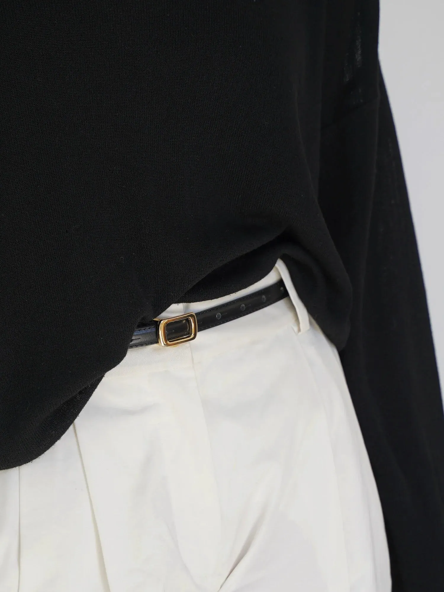 Square Buckle Cowhide Belt