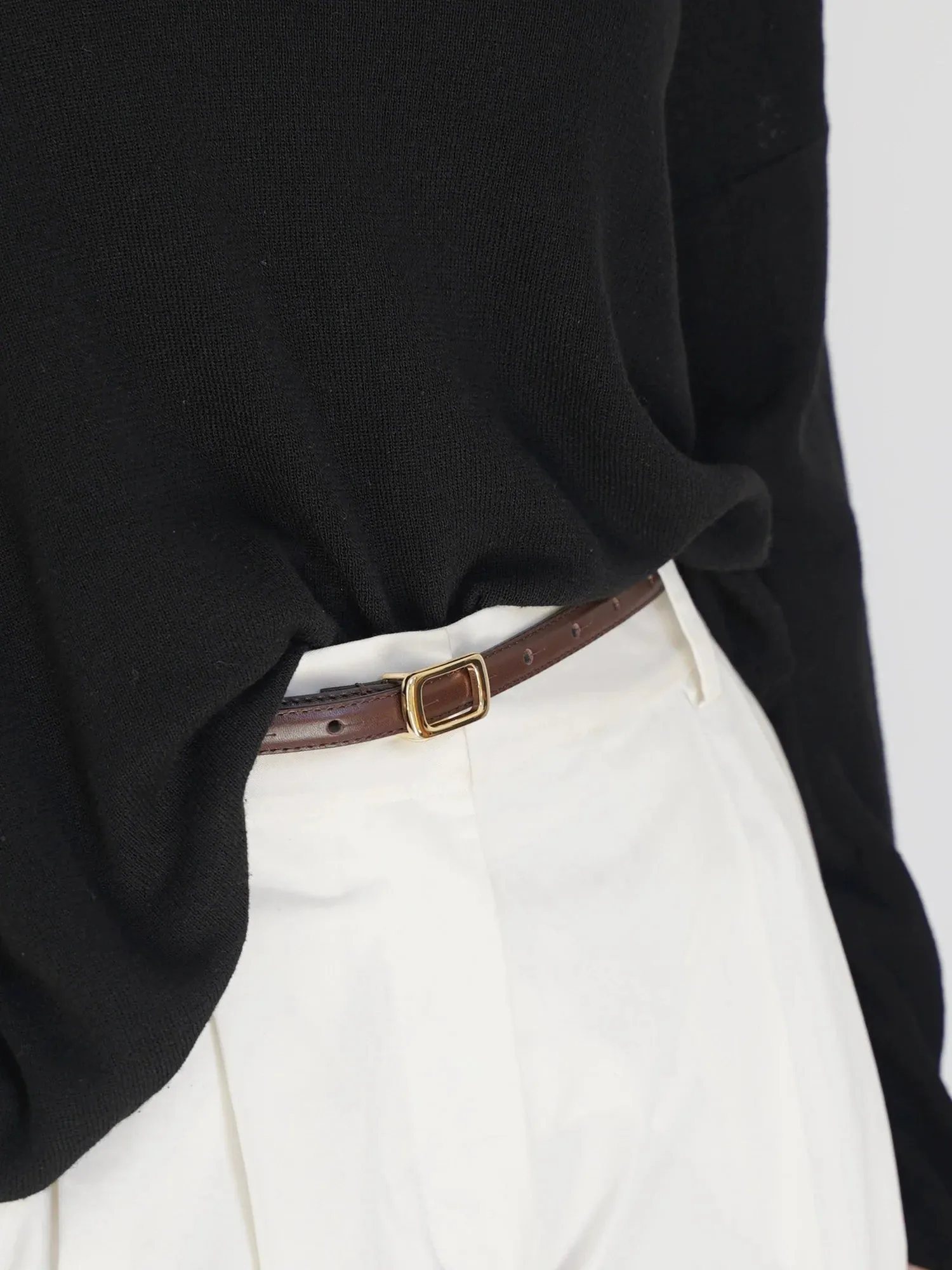 Square Buckle Cowhide Belt