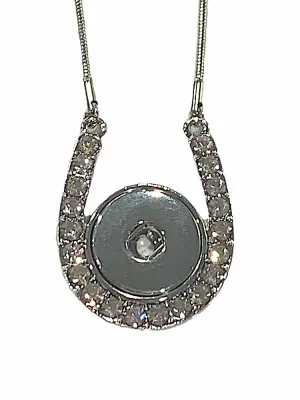 Statement Crystal Horseshow Necklace