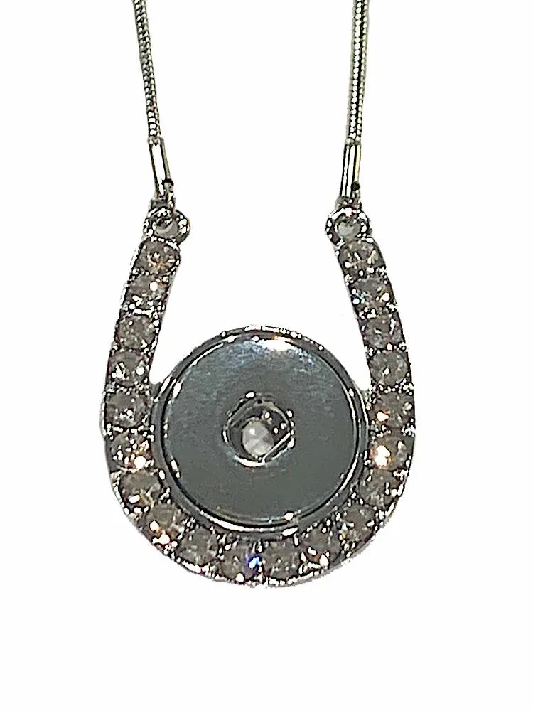 Statement Crystal Horseshow Necklace