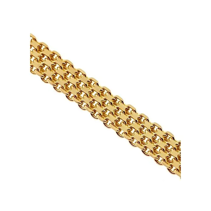 Sterling Silver Gold Vermeil Fancy Bismark Necklace