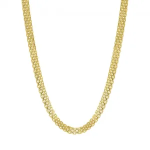 Sterling Silver Gold Vermeil Fancy Bismark Necklace
