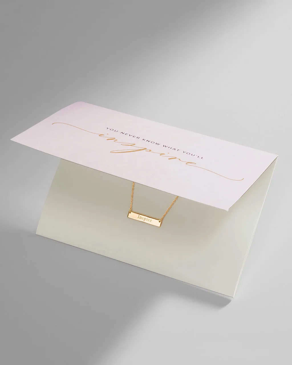 Sterling Silver Inspirational Bar Pendant Necklace