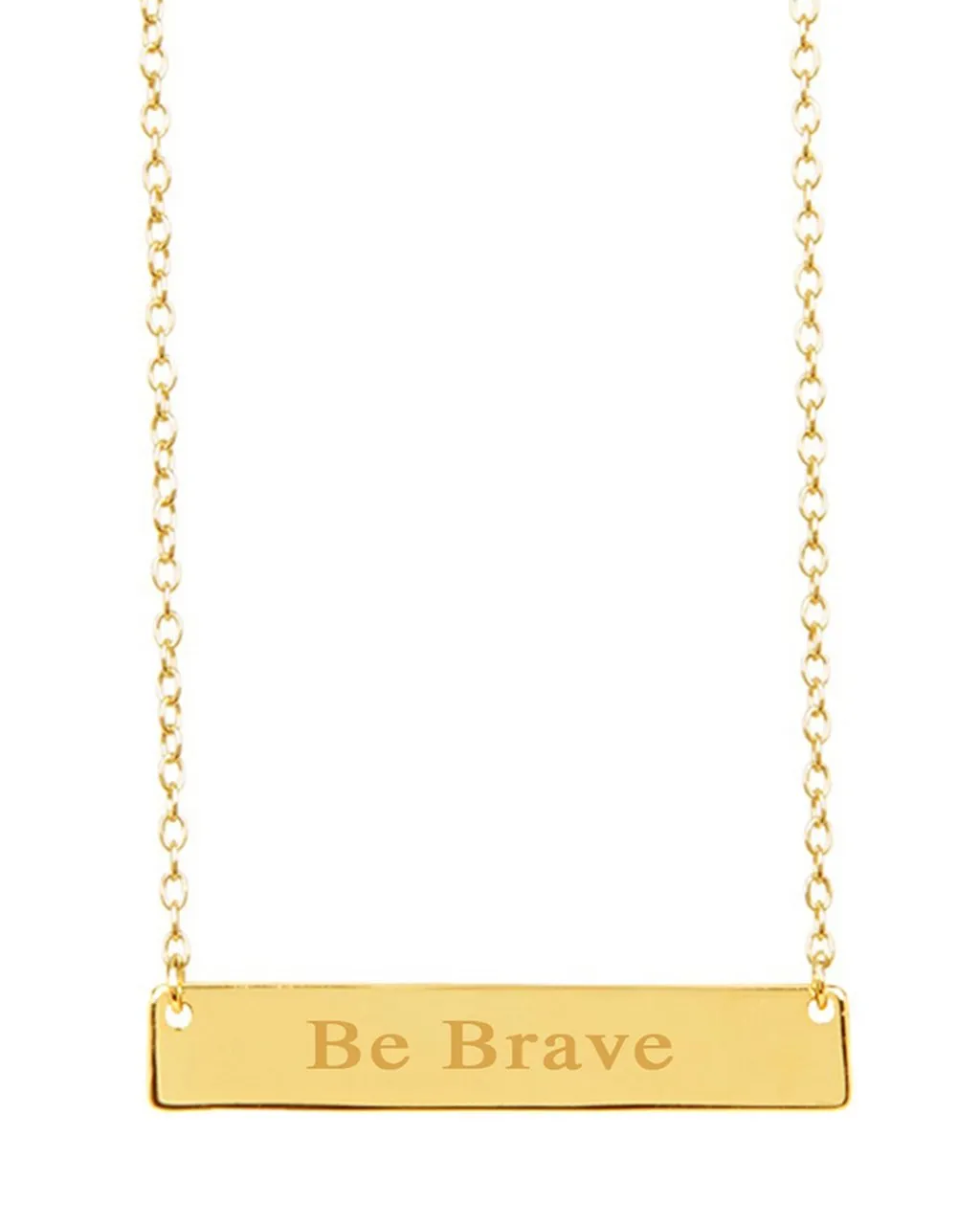 Sterling Silver Inspirational Bar Pendant Necklace