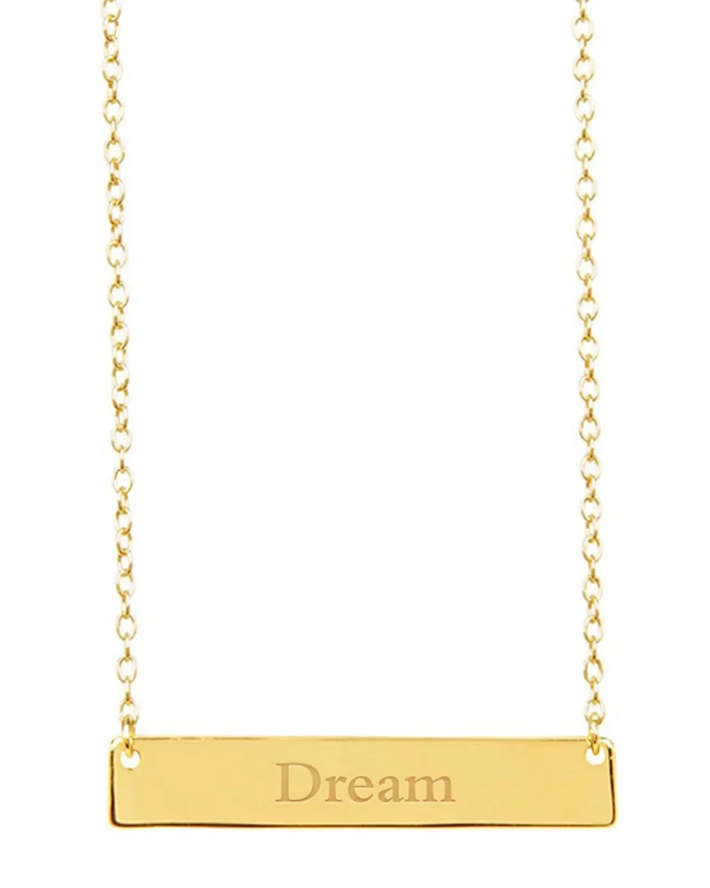 Sterling Silver Inspirational Bar Pendant Necklace
