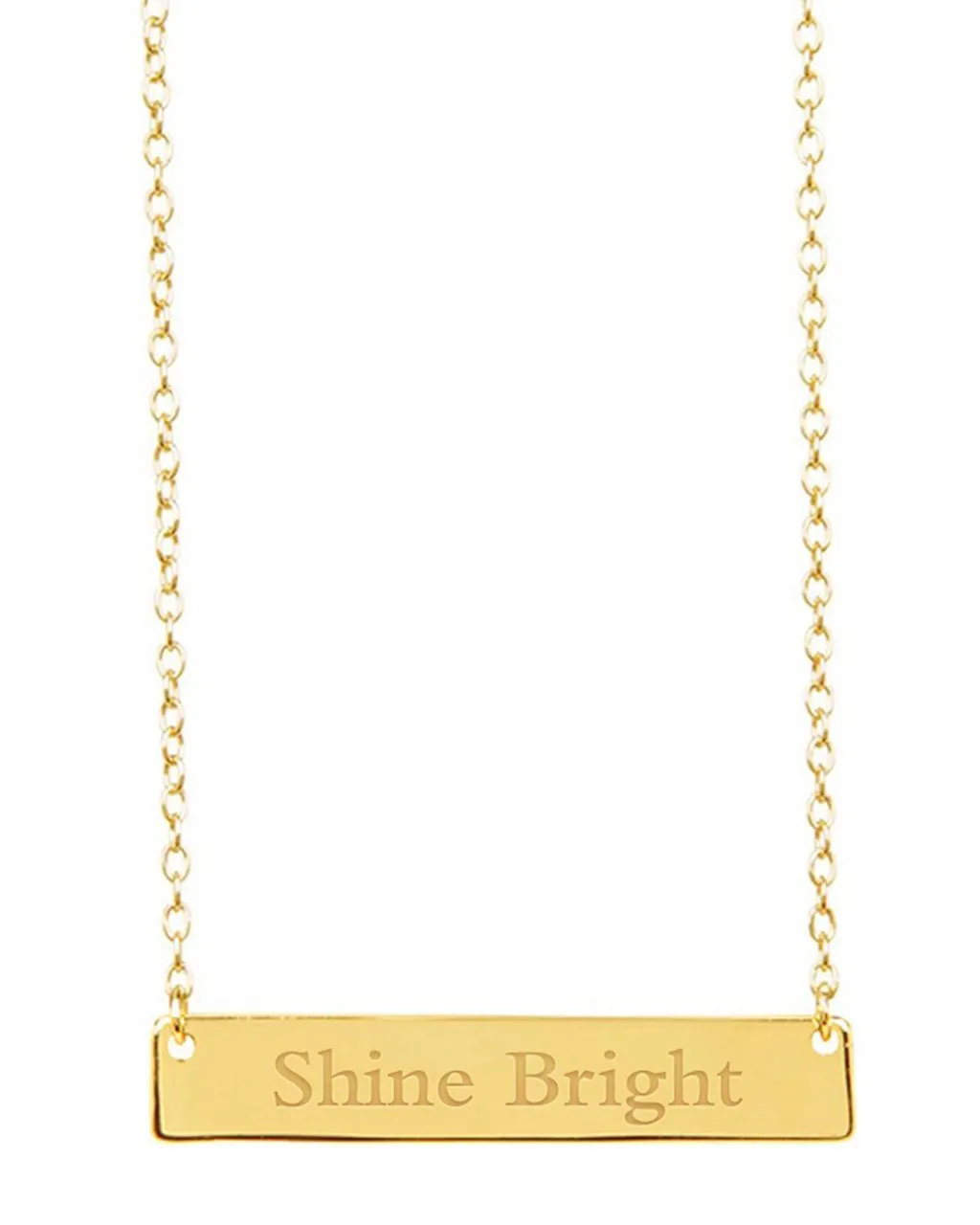 Sterling Silver Inspirational Bar Pendant Necklace