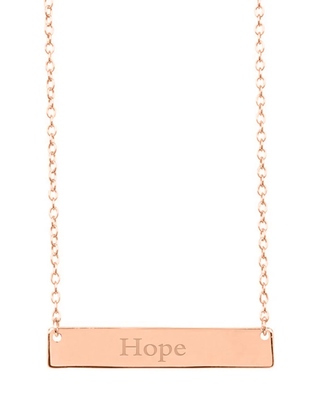 Sterling Silver Inspirational Bar Pendant Necklace